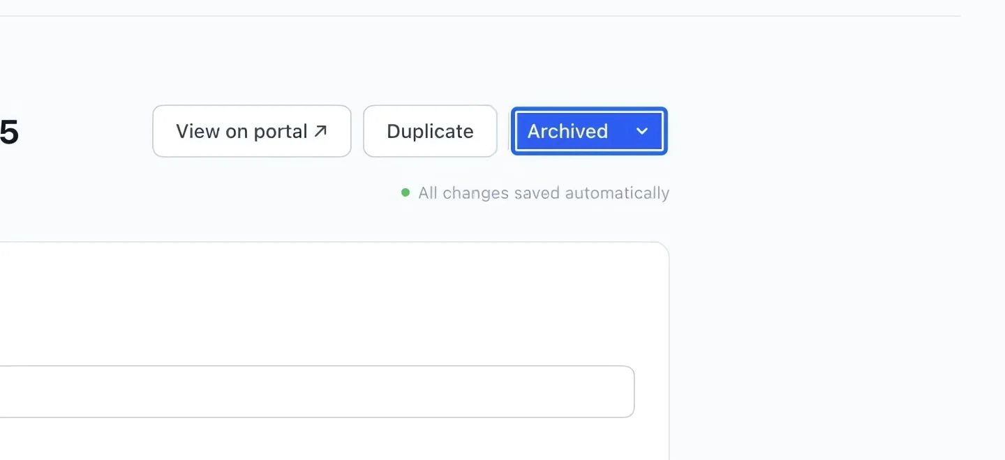 Screenshot: Publish when ready. The blue outlines identify the controls described in this step.