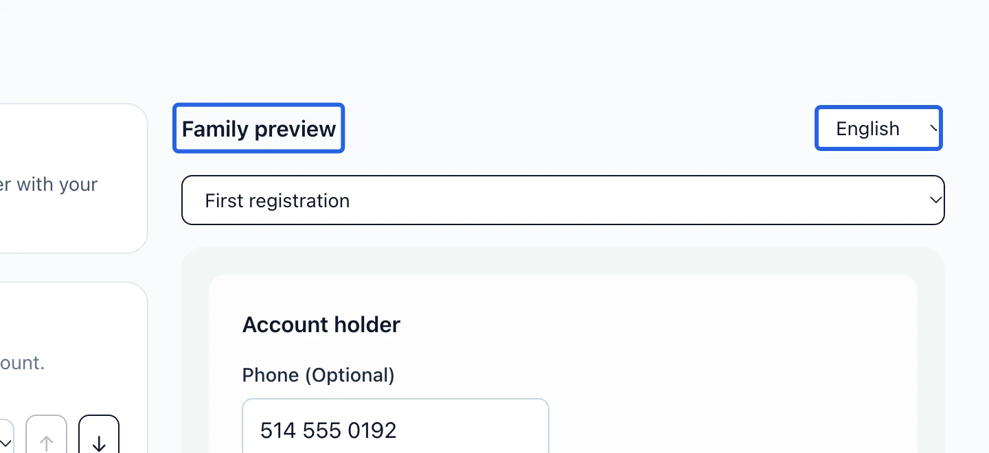 Screenshot: Preview and save the profile. The blue outlines identify the controls described in this step.