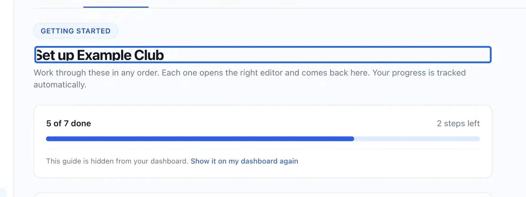 Screenshot: Open the checklist. The blue outlines identify the controls described in this step.