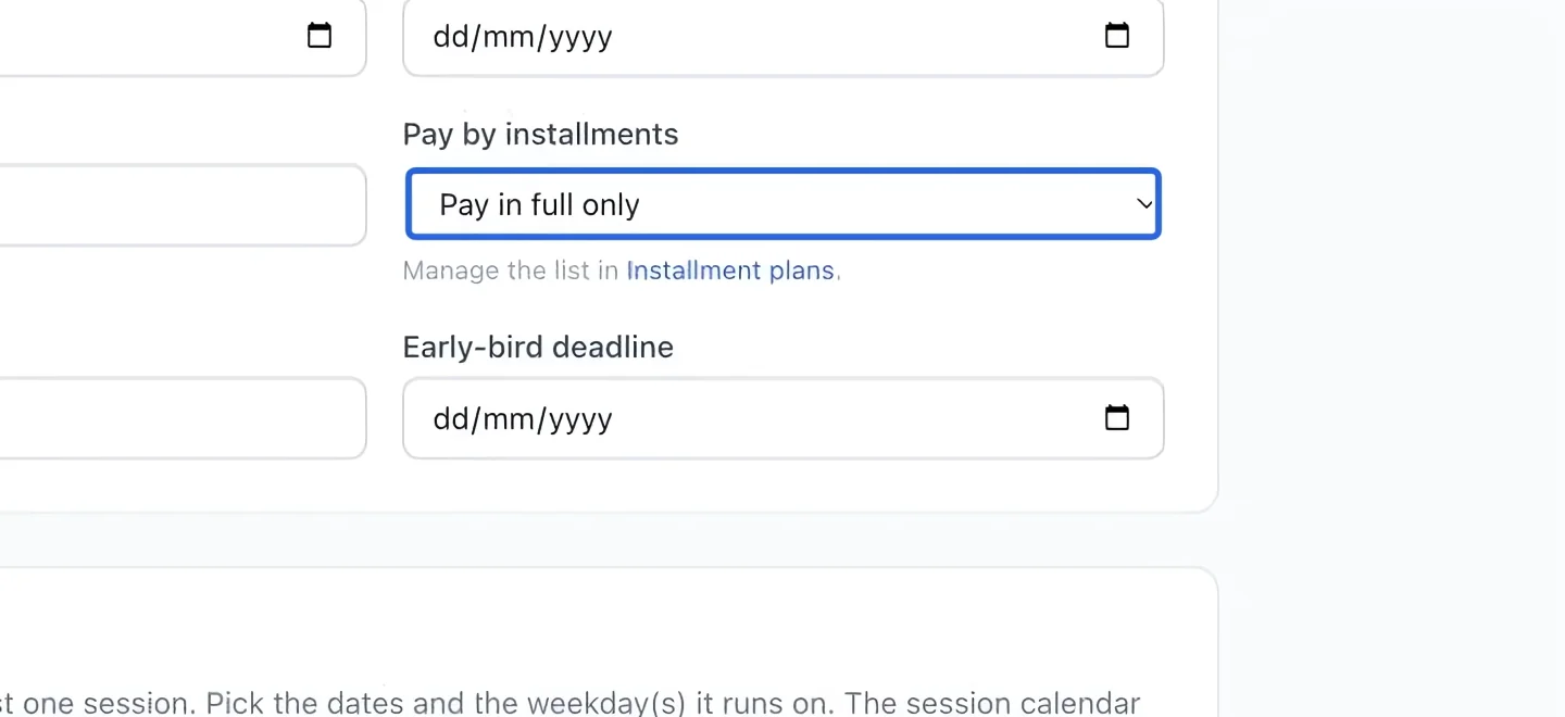 Screenshot: Attach it to the program. The blue outlines identify the controls described in this step.
