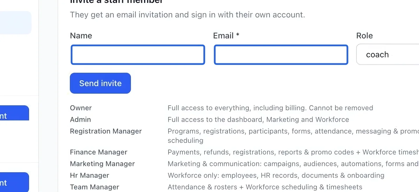 Screenshot: Enter the person’s details. The blue outlines identify the controls described in this step.