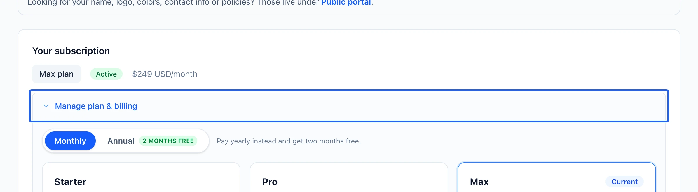 Screenshot: Review the offered change and final status. The blue outlines identify the controls described in this step.
