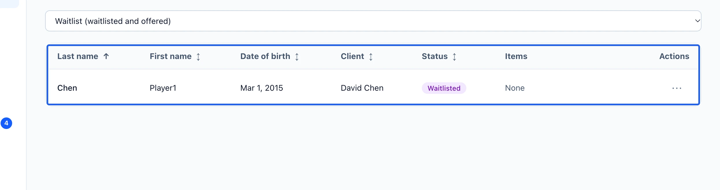 Screenshot: Follow acceptance, refusal and expiry. The blue outlines identify the controls described in this step.