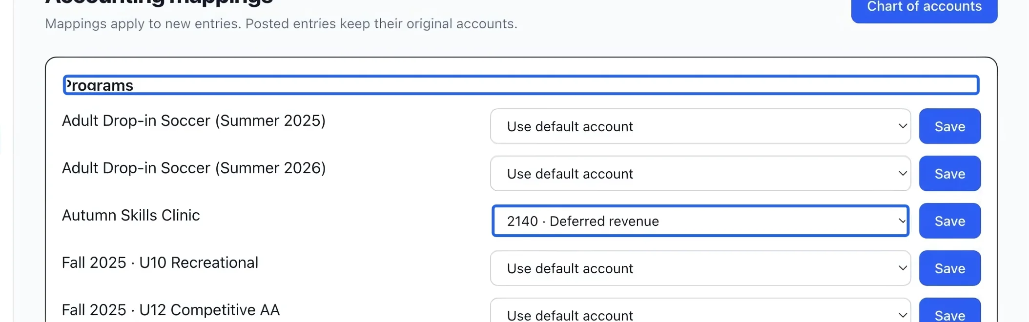 Screenshot: Prepare a deferred mapping. The blue outlines identify the controls described in this step.