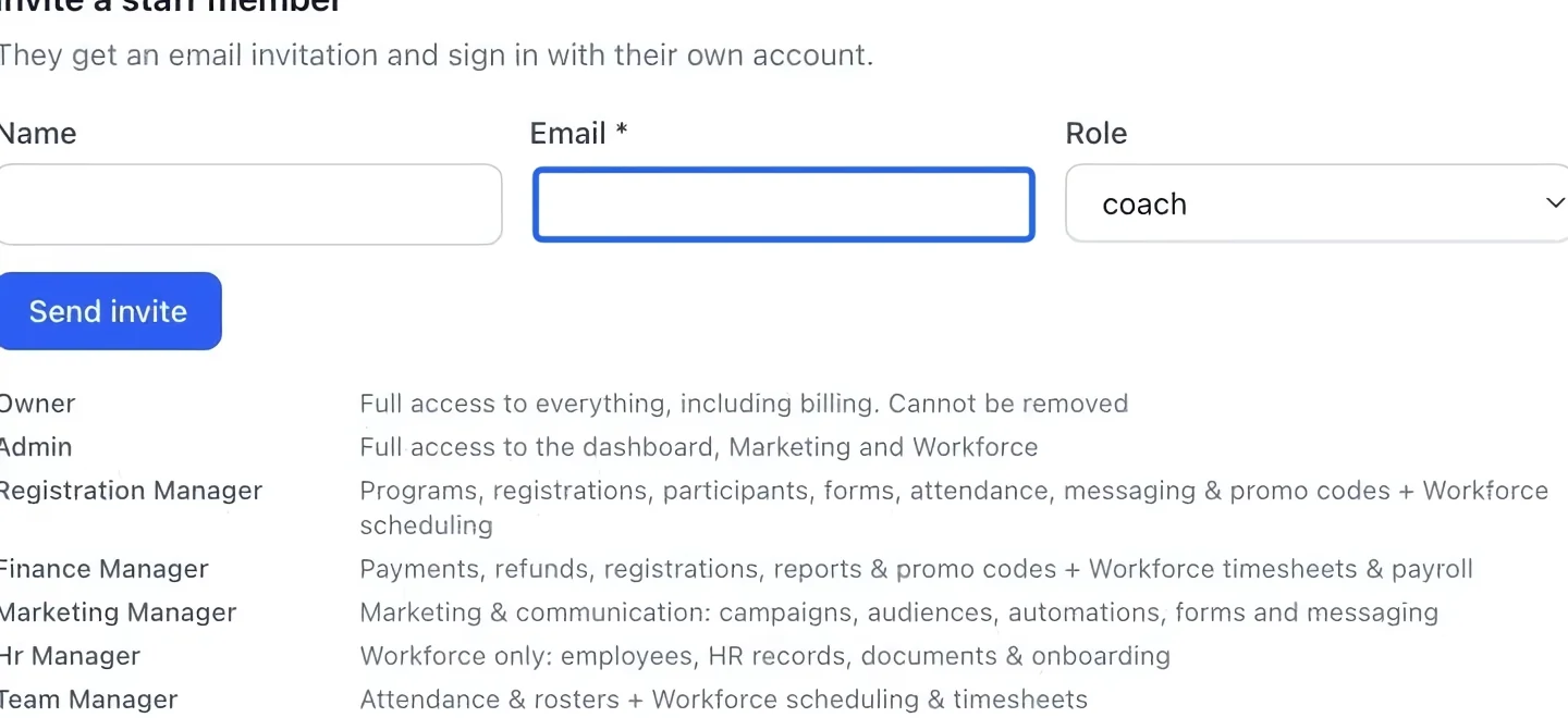 Screenshot: Keep actions attributable. The blue outlines identify the controls described in this step.