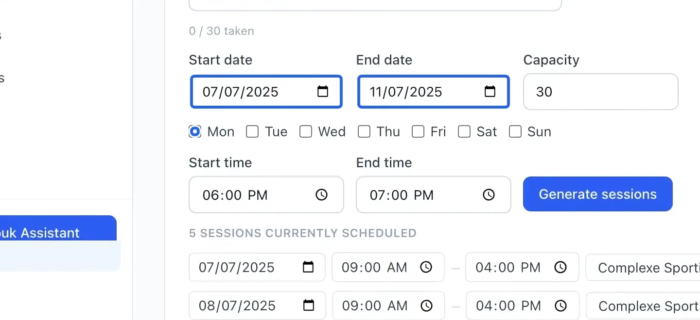 Screenshot: Prepare a replacement schedule. The blue outlines identify the controls described in this step.