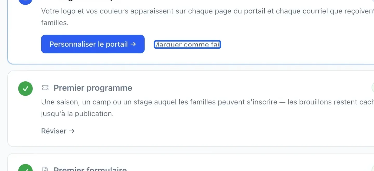 Capture : Vérifier la liste. Les cadres bleus indiquent les commandes décrites dans cette étape.