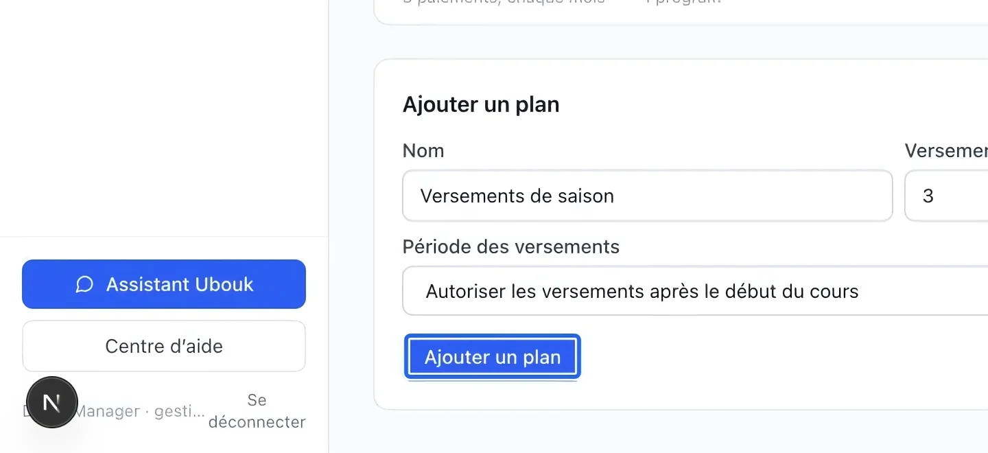 Capture : Enregistrer le plan. Les cadres bleus indiquent les commandes décrites dans cette étape.