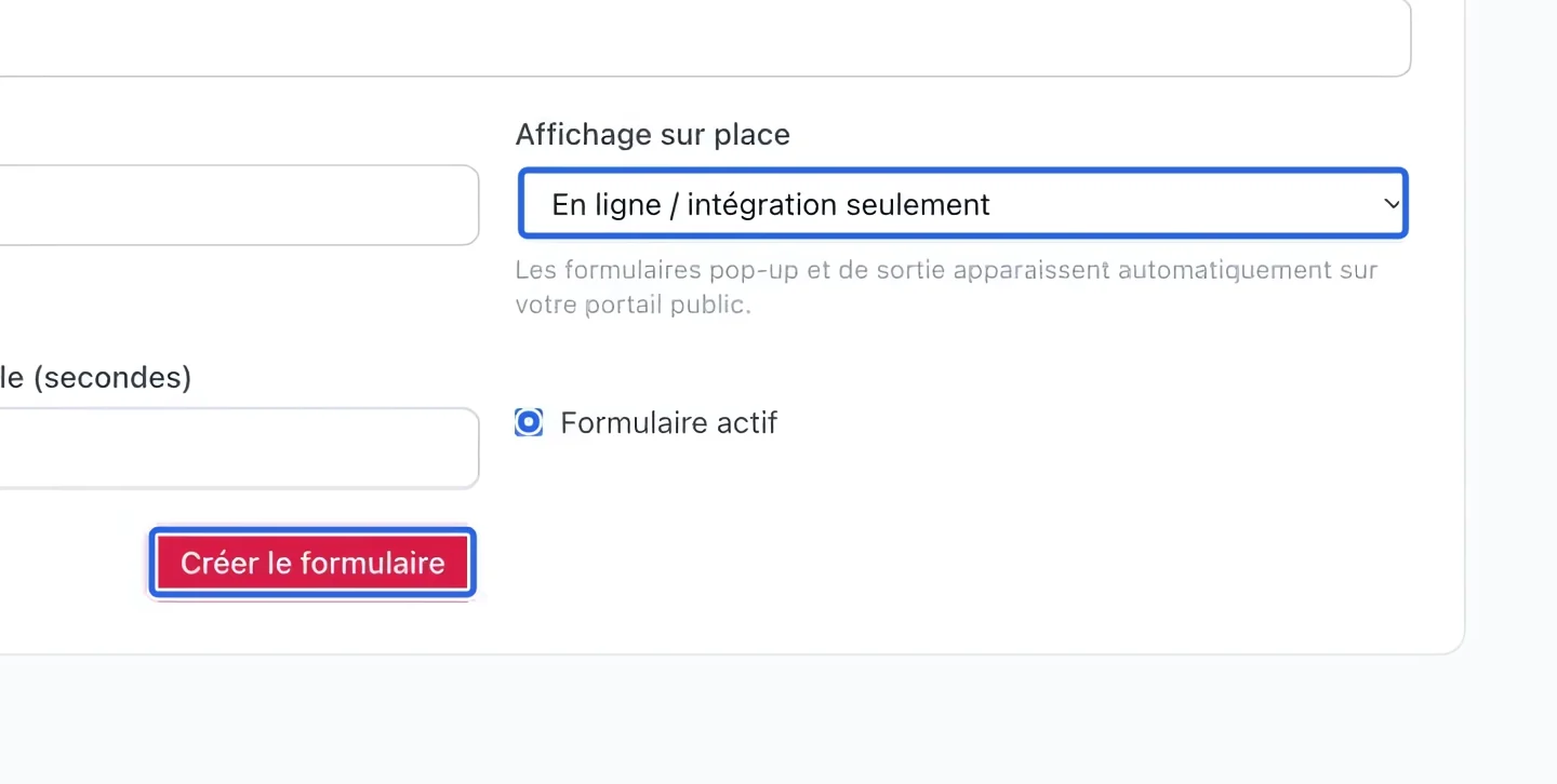 Capture : Choisir l’affichage et enregistrer. Les cadres bleus indiquent les commandes décrites dans cette étape.