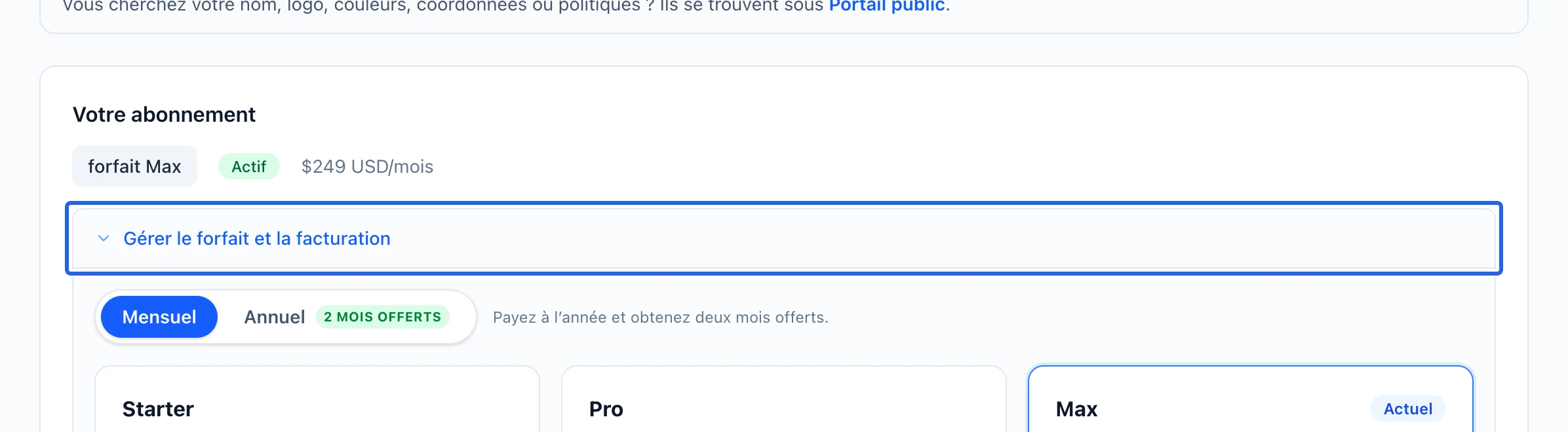 Capture : Vérifier le changement proposé et son statut final. Les cadres bleus indiquent les commandes décrites dans cette étape.