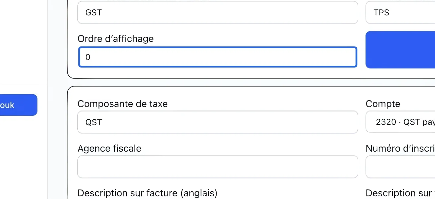 Capture : Enregistrer et vérifier l’affichage. Les cadres bleus indiquent les commandes décrites dans cette étape.