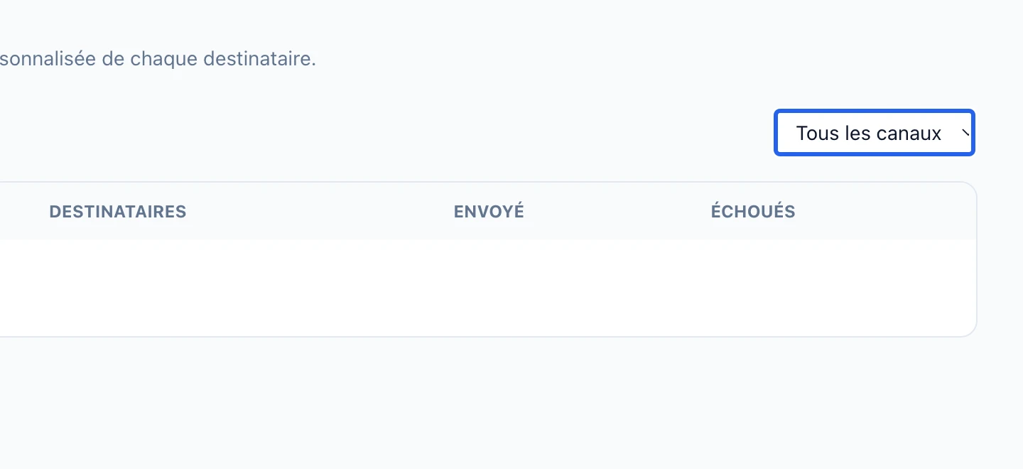 Capture : Contrôler le résultat enregistré de l’envoi. Les cadres bleus indiquent les commandes décrites dans cette étape.