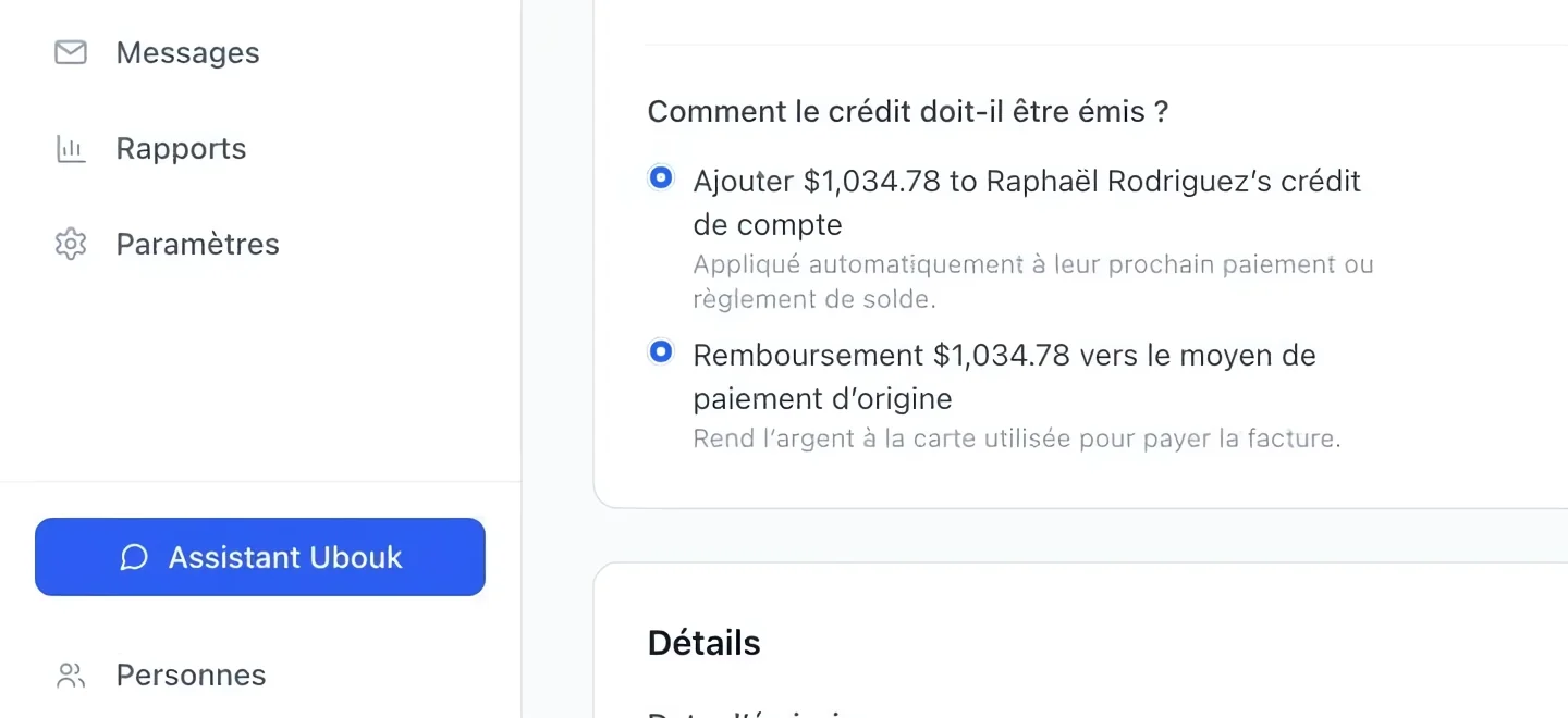 Capture : Choisir la destination. Les cadres bleus indiquent les commandes décrites dans cette étape.